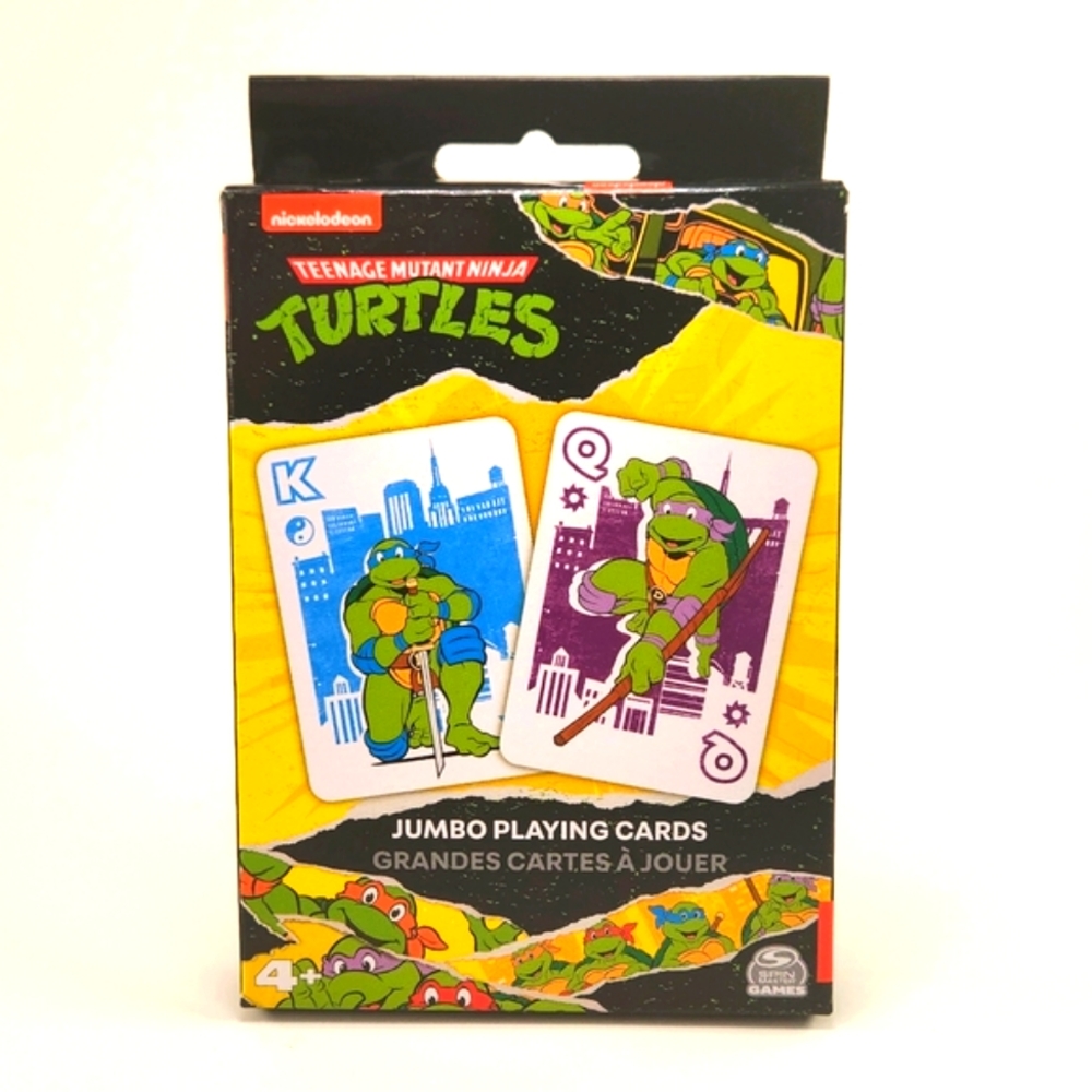 TEENAGE MUTANT NINJA TURTLES JUMBO PLAYING CARDS, Factory Sealed 54 Card Deck